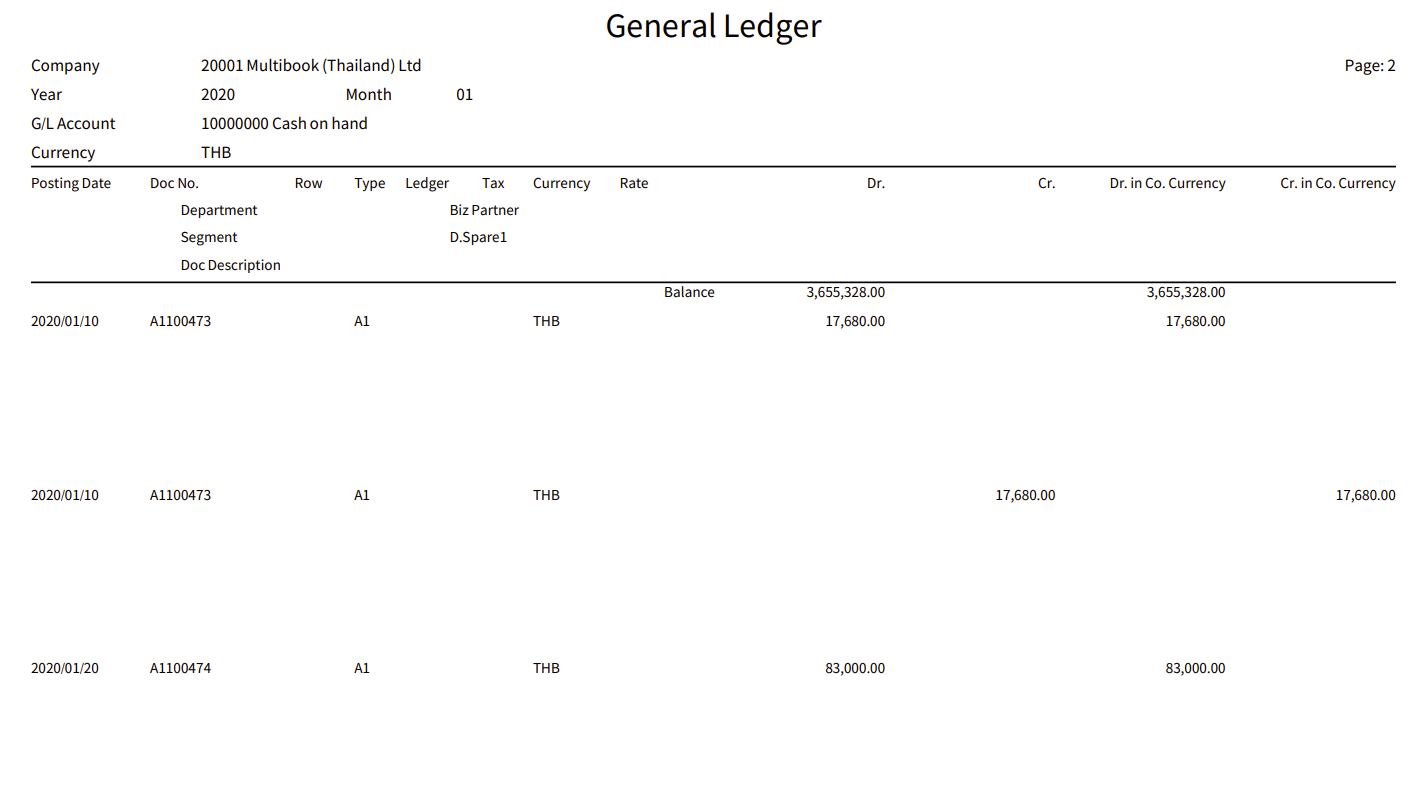 Gl Detail Example ACGL450 General Ledger